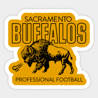 Defunct Sacramento Buffalos - California Football League 1977 Sticker